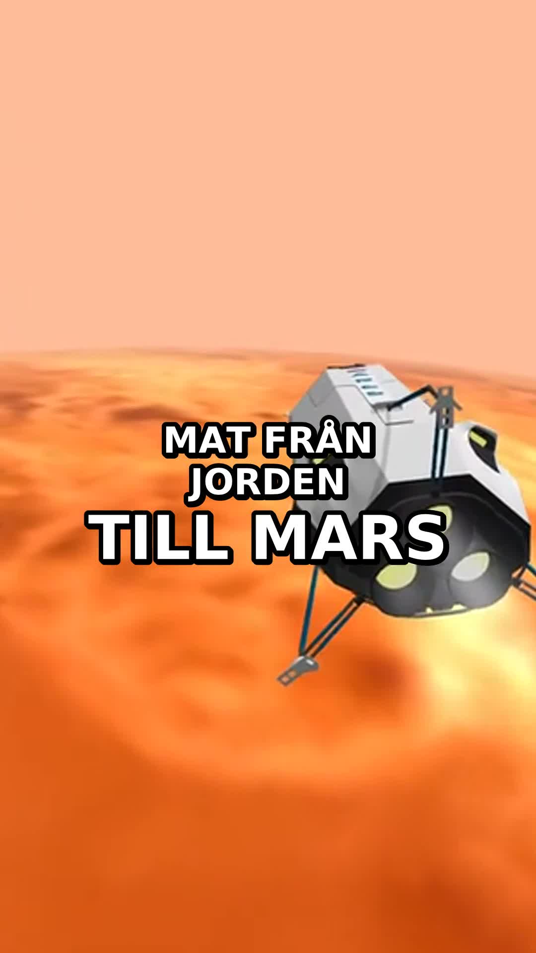 En framtida matfabrik på mars med två mnniksor som odlar grönsaker.
